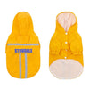 Foldable Dog Raincoat, Waterproof, Reflective, Hooded, Medium, Fluorescent Yellow