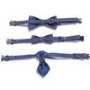 Dark Blue Denim Cowboy Bow Tie Pet Collar, S (16-32cm), Cats & Dogs