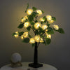 SJ-SD054 LED Valentine Day Rose Indoor Party Decoration Lights(Brown Bottom Milk White)