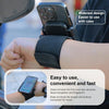 Elastic Wristband Hands Free Phone Clamp Holder, Wristband Length:24cm + 38cm(Black)