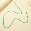 Glossy Crystal Beads Handmade Mask Anti-Lost Hanging Lanyard Chain Glasses Chain(Transparent Sky Blue)
