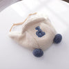 C0183 Letter Lamb Velvet Children Bomber Cap Warm Baby Hat with Cotto, Size: Around 50cm(Turmeric)