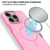 For iPhone 15 Pro Max Shockproof MagSafe Armor PC Hybrid TPU Phone Case(Purple Pink)