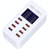 A8B 50W 8 Ports USB Smart Charging Station with Digital Display, Plug:EU Plug