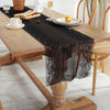 Romantic Lace Table Runner Wedding Decoration, Size: 120cm(Black Lace)