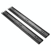 2pcs / Pair 14 inches 3-section Mute Cold Rolled Steel Sliding Drawer Slides Ball Slide Rail Length: 35cm