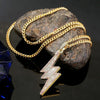 N2106-19 Lightning Exaggerated Hip Hop Style Necklace Collarbone Chains