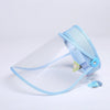 Anti-Saliva Splash Anti-Spitting Anti-Fog Anti-Oil Protective Cap Empty Top Hat Mask Removable Face Shield(Blue)
