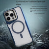 For iPhone 15 Metal Bracket MagSafe Magnetic Phone Case(Blue)