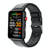 Smart Watch Ring ECG Temperature Heart Rate Blood Pressure Health Bluetooth Talking Watch, Color: Black Leather
