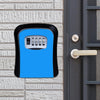 Wall Mounted Key Safe Box - 4 Digit Combination Lock - Blue