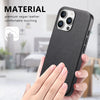For iPhone 14 Pro Max Twill Fabric Leather Skin Back Phone Case(Black)