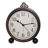 Retro Iron Alarm Clock Simple Desktop Quartz Clock, Style: Black
