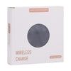 10W QI Plaid Pattern Round Plastic Wireless Charger (Black)