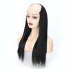 Wig Half Headgear Long Straight Hair U-Shaped Wig Headgear, Colour: 1.US-1B# Black