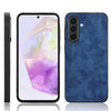For Samsung Galaxy A36 5G Cow Pattern Sewing Back Cover Phone Case(Blue)