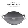 Outdoor Camping BBQ Cast Iron Grill Pan,Style: Baking Pan Only