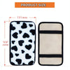Plush Heart Pattern Car Center Console Cover Mat 32x19cm(Black)