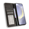 For Samsung Galaxy S24 FE 5G Magnetic Buckle Retro Texture Leather Phone Case(Black)