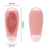 100ml Shower Bath Brush Dispenser Bottle Travel Portable Shampoo Cosmetic Lotion Dispenser Bottle(Orange)