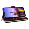 For Samsung Galaxy A16 Nine-card Slots Zipper Wallet Bag Leather Phone Case(Wine Red)