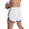 XL Three Pants Men Gym Shorts Quick Dry Swimming Trunks(White)