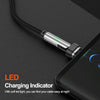 ENKAY 2 in 1 PD 100W / 27W 180 Degrees Rotation Magnetic Type-C / 8 Pin Fast Charging Data Cable with LED Light, Length:1m
