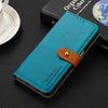 For Samsung Galaxy A36 5G KHAZNEH Dual-color Cowhide Texture Flip Leather Phone Case(Blue)