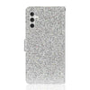 For Samsung Galaxy S23 FE 5G Glitter Powder Filp Leather Phone Case(Silver)