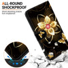 For Samsung Galaxy A53 5G Crystal Texture Colored Drawing Leather Phone Case(Gold Flower)