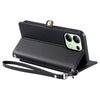 For Redmi Note 13 4G Global Wallet Multi-card Slot Leather Phone Case with Lanyard(Black)