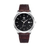 YAZOLE 308 Luminous Quartz Watch Men Watch(Black Tray Brown Belt)