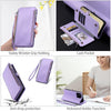 For Samsung Galaxy A36 Leather Stitching Multi-card Slot Zipper Phone Case(Purple)