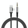 2 in 1 8 Pin, USB-C / Type-C to 3.5mm Car AUX Audio Adapter Cable, Length:1m(Grey)
