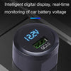 2PCS JY-032 USB Digital Display Fast Charge Car Charger, Style: 3.5A + QC3.0(Mini Straight Head)