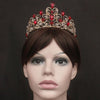 Crystal Wedding Crown Bride Crown Headband Accessories Hair Jewelry Ornaments(Red)
