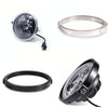5.75 Inch Round Retro Headlight Ring Motorcycle Headlight Modification Parts(Silver)