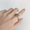 Platinum Plated Ladies Vintage Wear Combination Ring, Specification:J2901