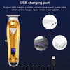 VGR V-063 8W USB Household Portable Metal Hair Clipper with LCD Display(Gold)