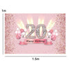 1.5x1m Cartoon Digital Birthday Balloon Party Scene Photographic Backdrop(Mdt11304)