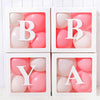 Wedding Birthday Party Decoration Transparent Letter Balloon Box(White Baby)