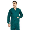 Men Scrub Pet Dental Work Clothes Long-sleeved Top + Pants Set, Size: M(Dark Green)