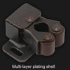 5pcs Antique Old- Style Short Foot Door Clip Buckle Household Closet Cabinet Door Catches, Style: Without Screw(Gold)