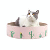 Pink Round Cat Scratcher Bed 36cm - Corrugated Cardboard