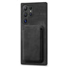 For Samsung Galaxy S25 Ultra 5G Retro Leather Card Bag Magnetic Phone Case(Black)