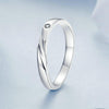 S925 Sterling Silver Platinum Plated Zircon Ring for Men and Women(No.8)