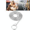 Metal Dog Chain Collar, Silver, 40cm - Strong & Durable