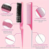 12pcs /Set Hair Combing Brush Set Convenient Styling Comb, Color: Pink With Mosquito Comb