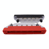 Pair 6 Way 48V 150A M6 Power Distribution Block Terminal Studs with 12pcs Terminals(Black + Red)