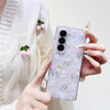 For Samsung Galaxy Z Fold4 Shell Texture Flower Pattern Protective Phone Case(Floral)